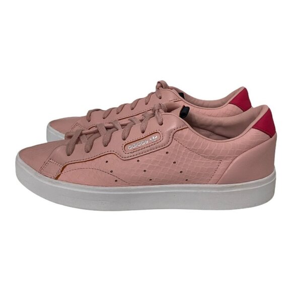 Adidas Leather Originals Blush Pink Leather Comfort Walking Sneakers, Size 8.5 - Picture 4 of 12